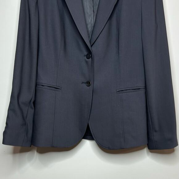 Talbots Gray Italian Wool Stretch Suit Jacket Blazer Size 8 Professional Office - Picture 3 of 8